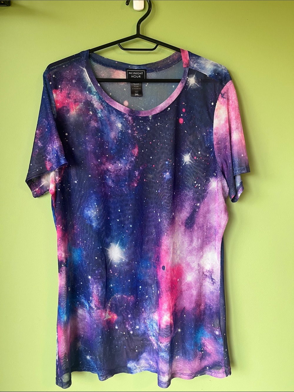 Sheer Celestial Print Crewneck Tee